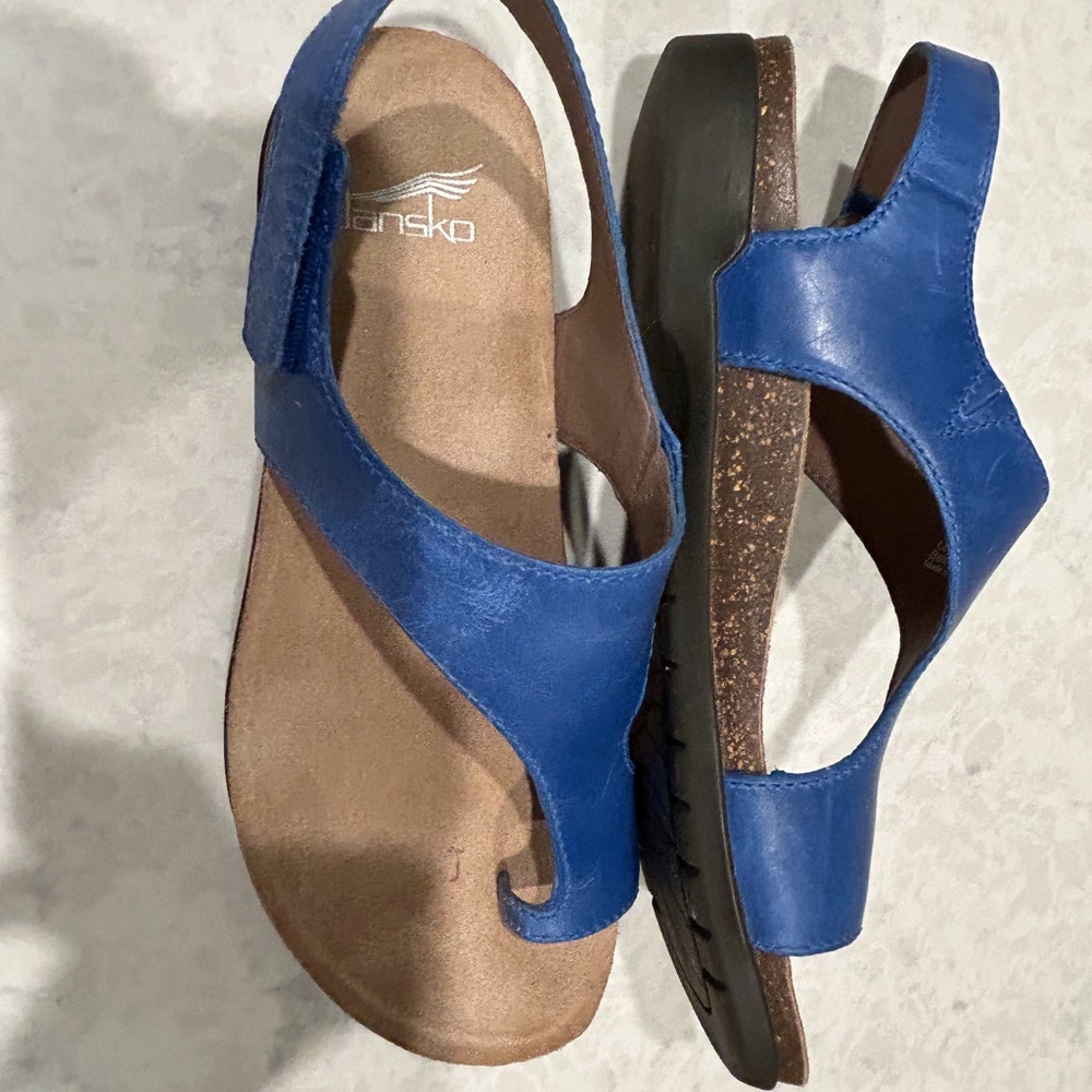 DANSKO 37 worn once BLUE SANDALS